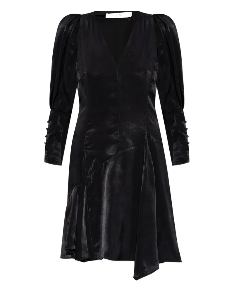 IRO Asymmetrisches Kleid mit Puffärmeln - Schwarz Schwarz