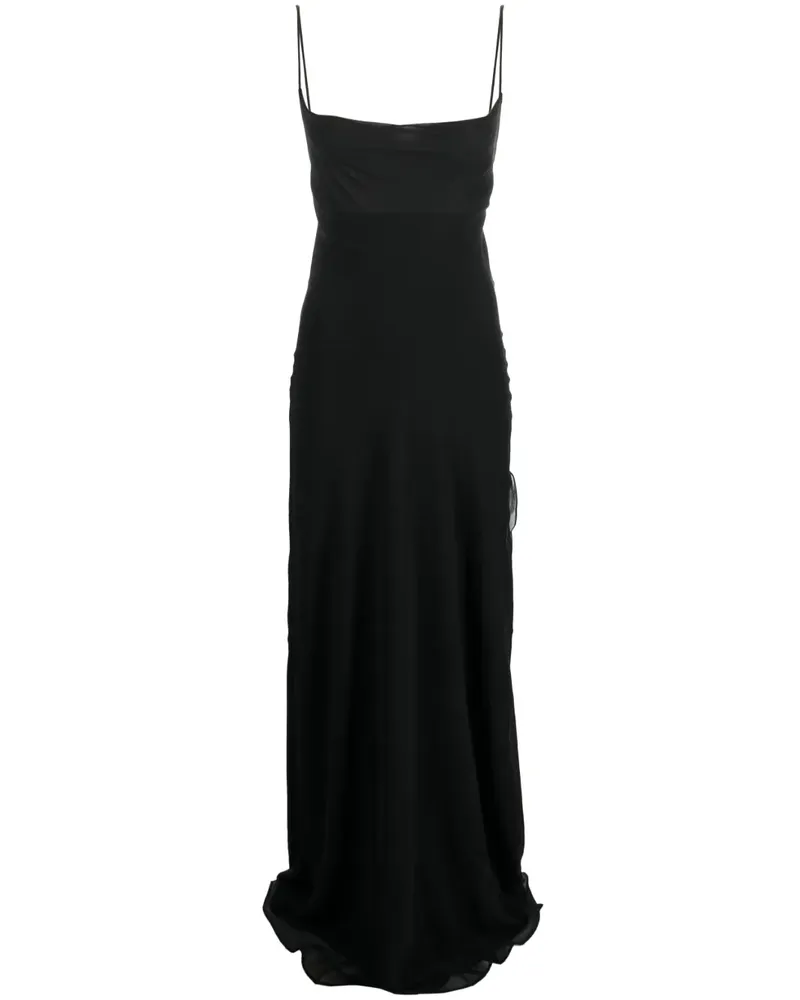 ANDAMANE Rückenfreies Maxikleid - Schwarz Schwarz