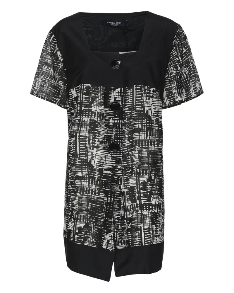 Marina Rinaldi Top mit eckigem Ausschnitt - Schwarz Schwarz