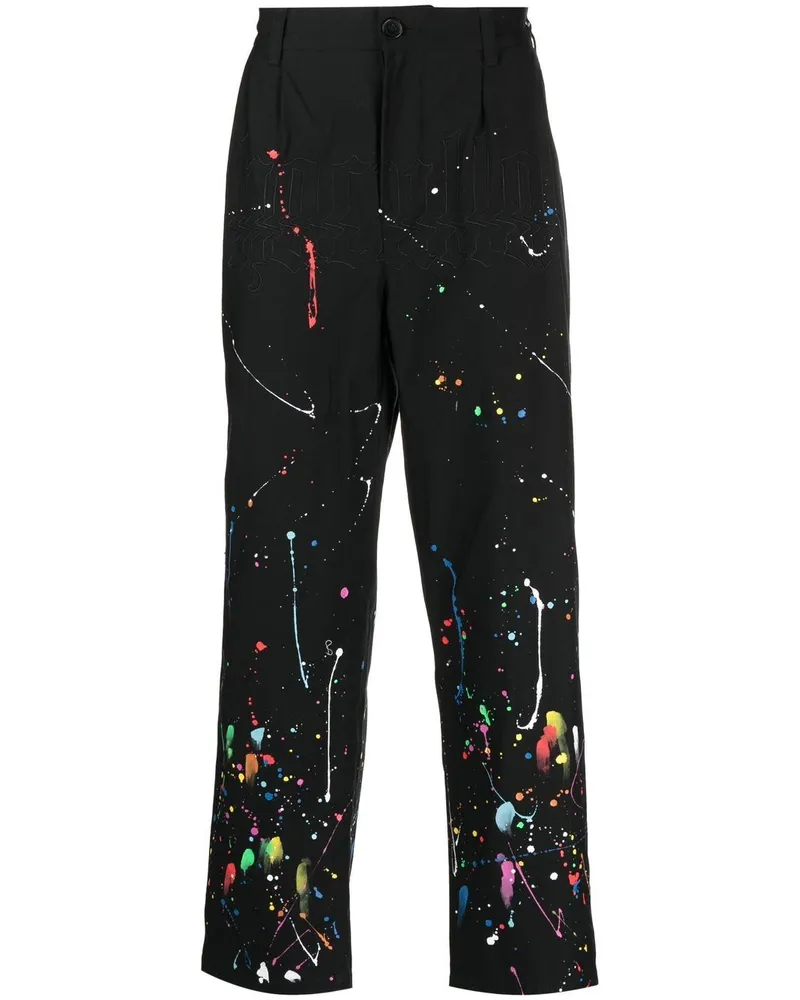 Haculla Smothered in Paint Hose mit Falten - Schwarz Schwarz