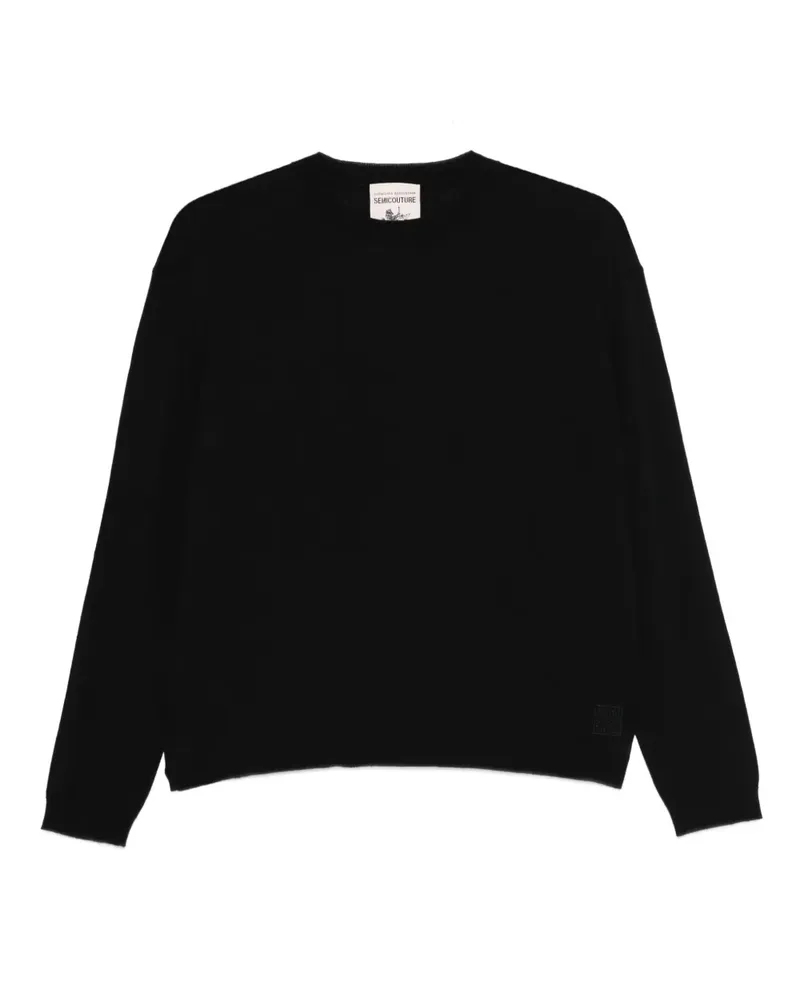 Semicouture Klassischer Pullover - Schwarz Schwarz