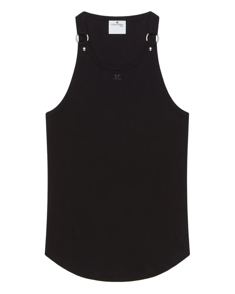 Courrèges Top mit U-Ausschnitt - Schwarz Schwarz