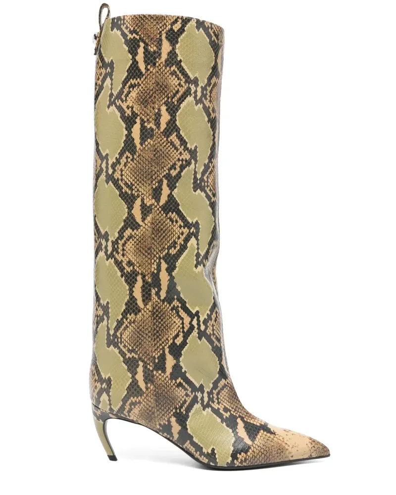 ATTICO Lea Stiefel 70mm - Grün Grün