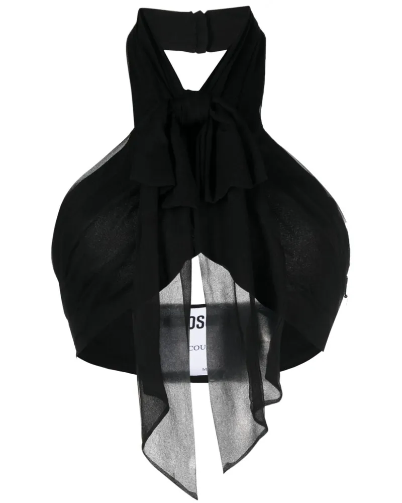 Moschino Rückenfreies Cropped-Top - Schwarz Schwarz