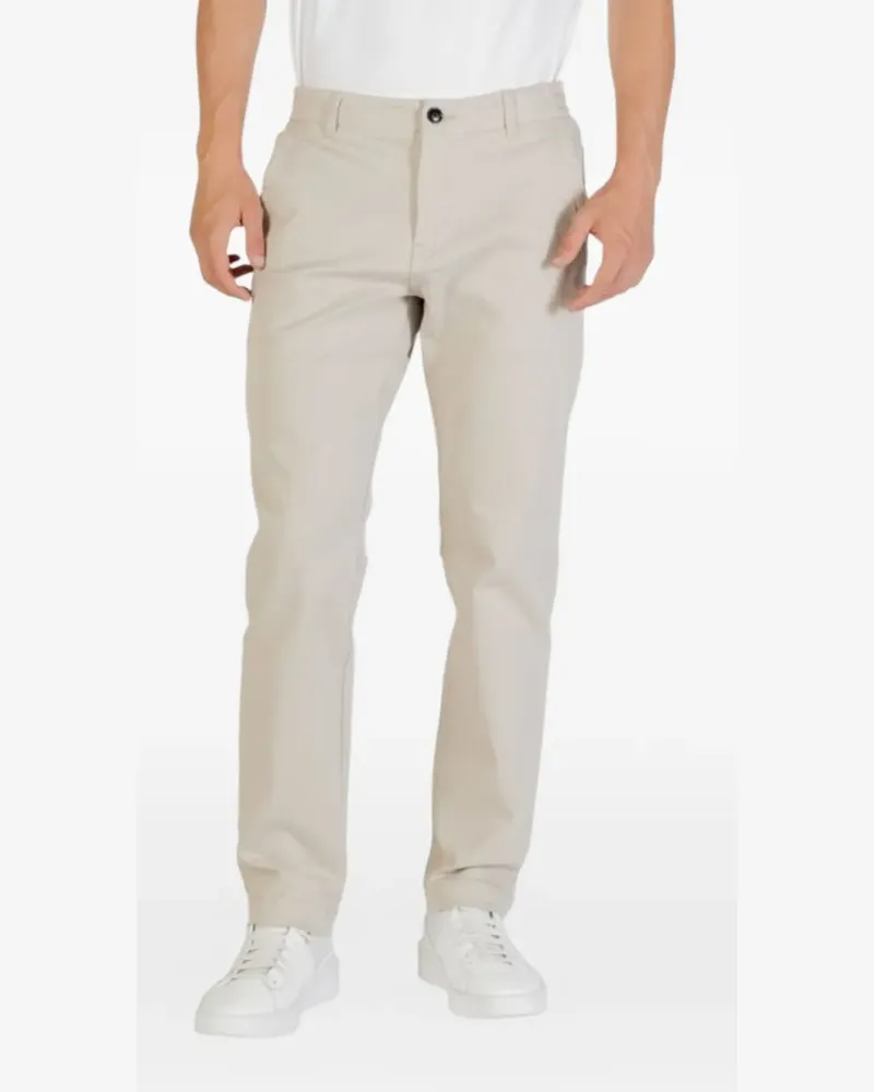 HUGO BOSS logo-patch trousers - Nude Nude