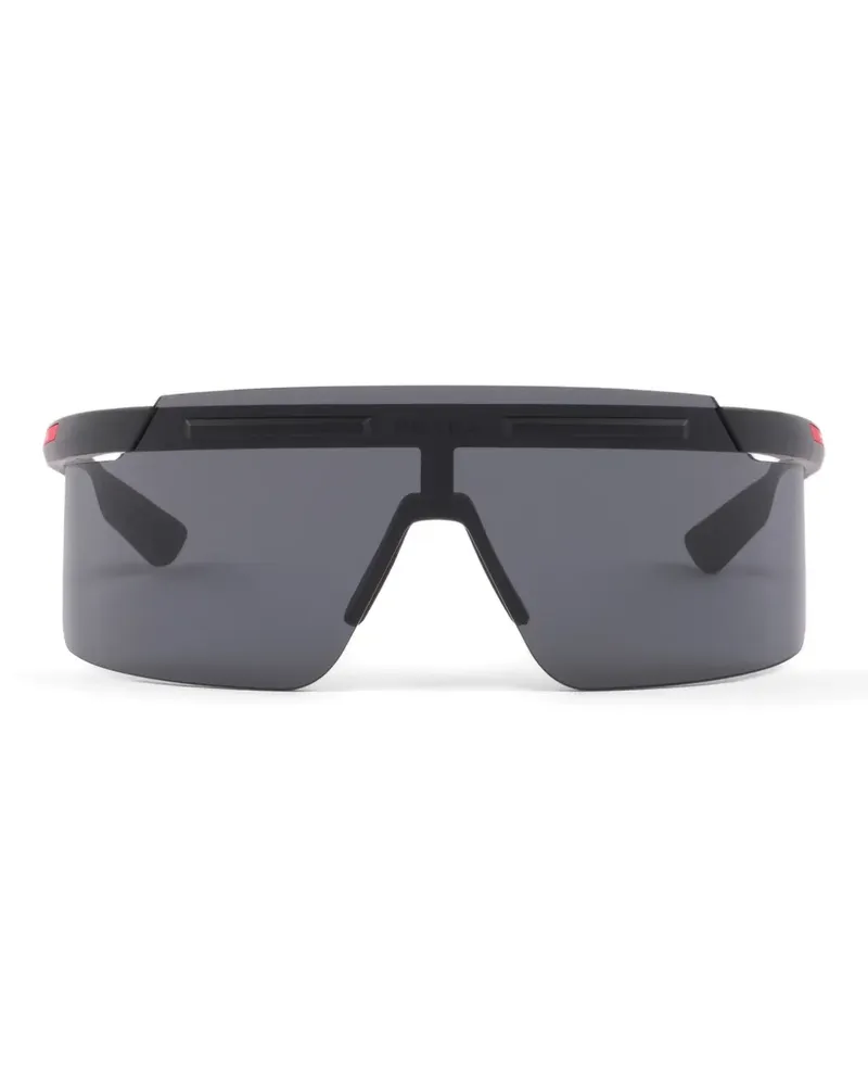Prada Linea Rossa Sonnenbrille mit verstellbaren Nasenpads - Schwarz Schwarz