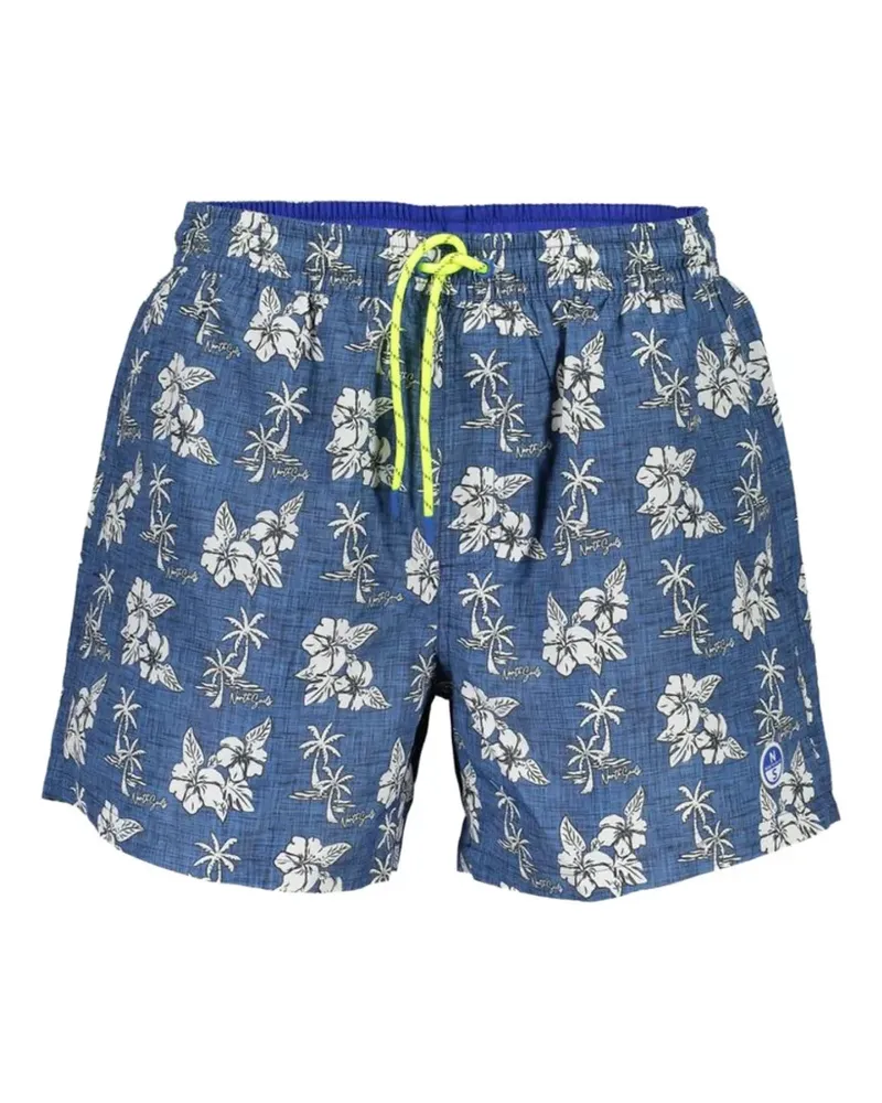 North Sails floral-print swim shorts - Blau Blau
