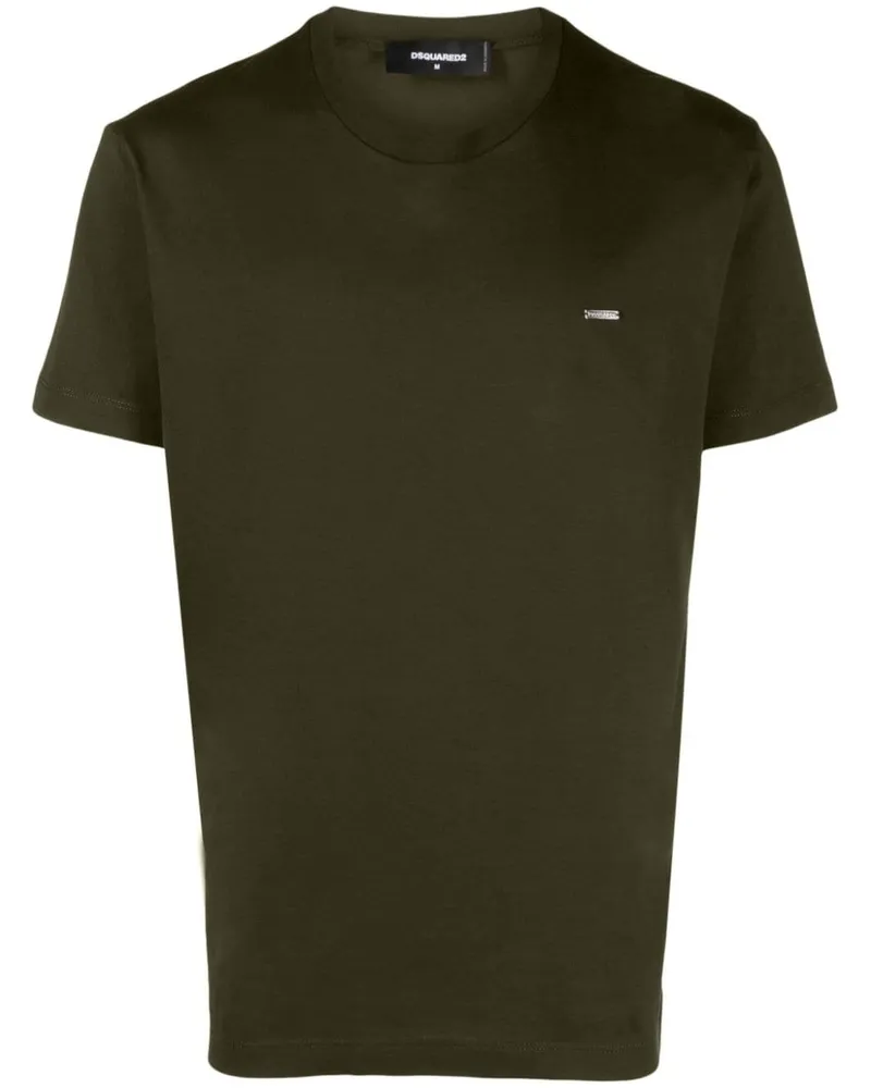Dsquared2 T-Shirt mit Logo-Schild - Grün Grün
