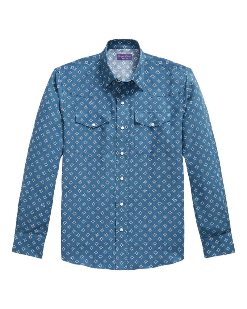 Ralph Lauren Westernhemd mit lockerem Schnitt - Blau Blau