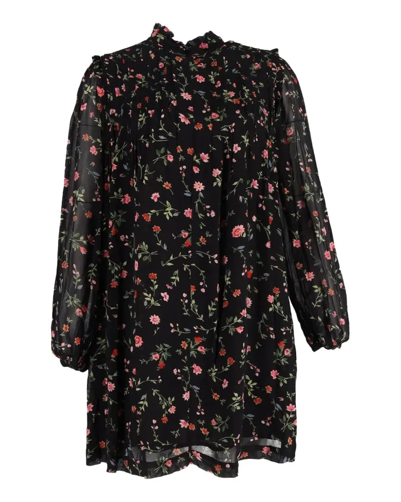Ganni floral-print dress - Schwarz Schwarz