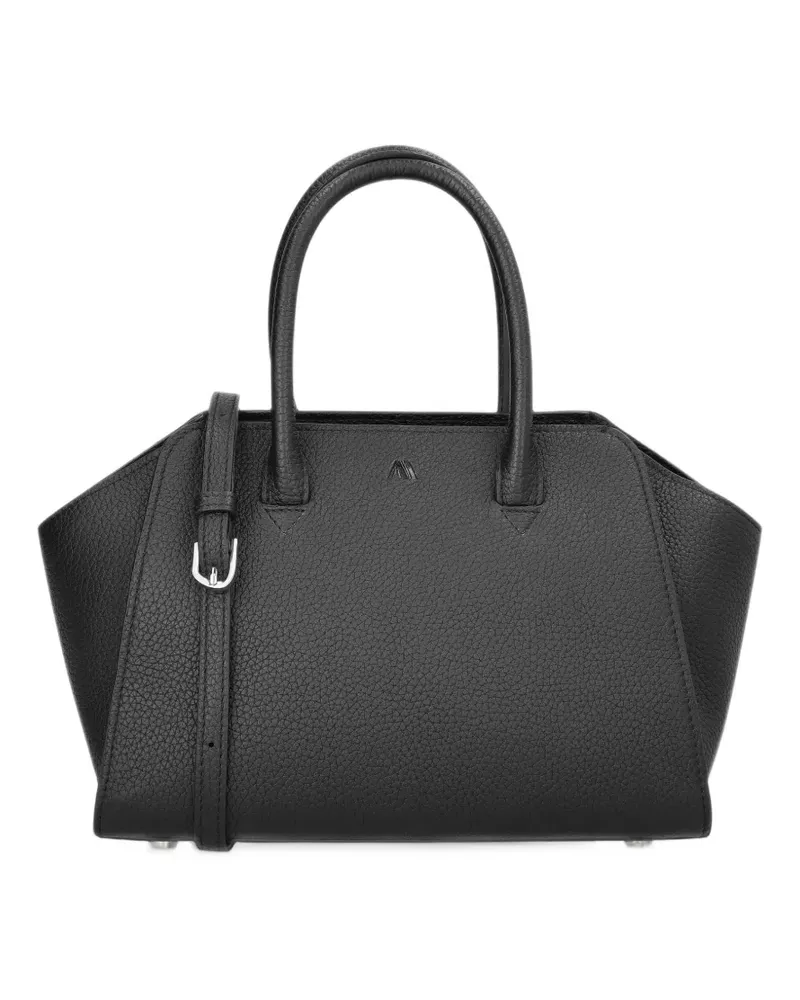 KAAI Mini Voyager Tote Bag aus gekörntem Leder - Schwarz Schwarz