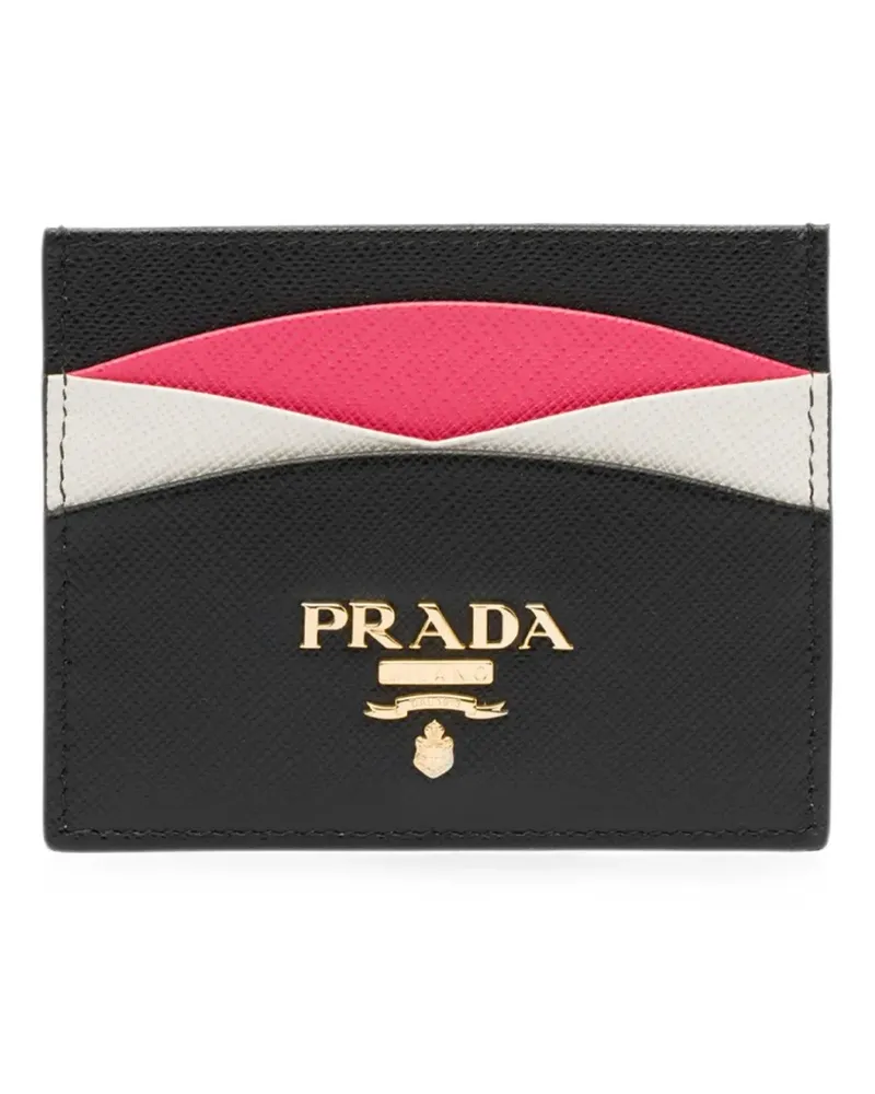 Prada Kartenetui aus Saffiano-Leder - Schwarz Schwarz