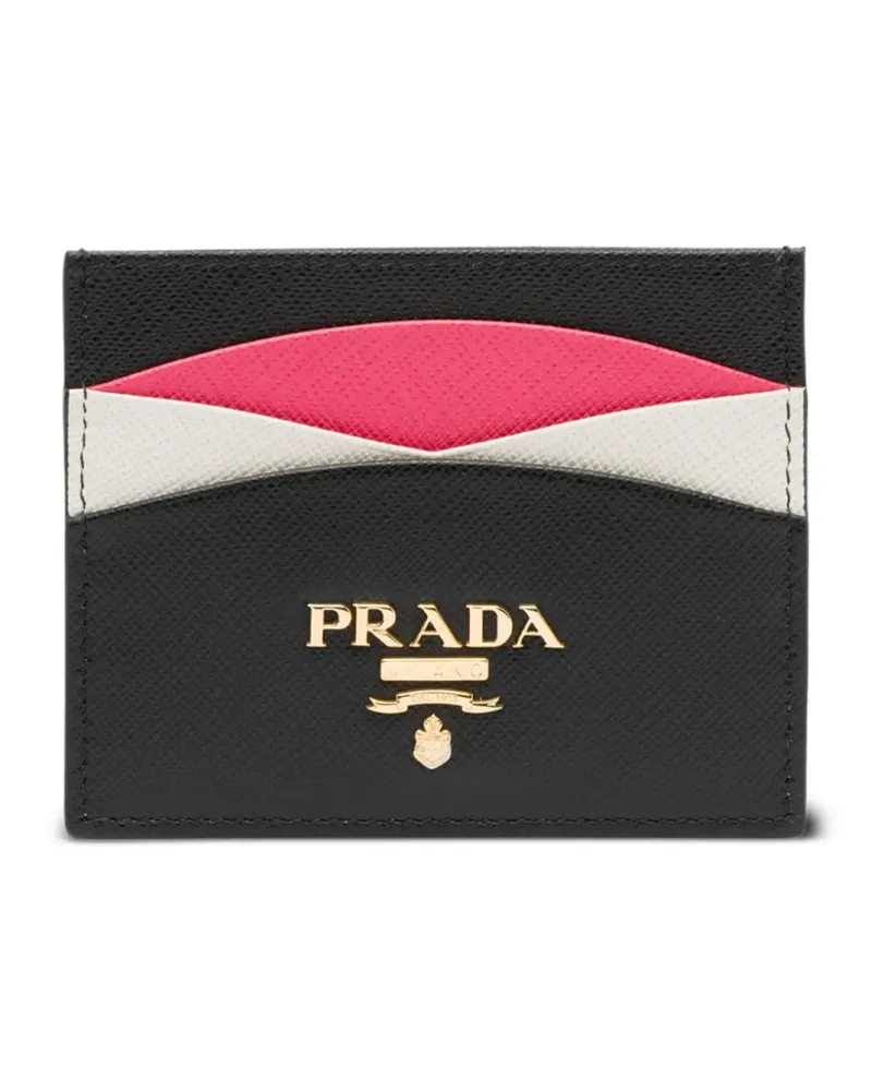 Prada Kartenetui aus Saffiano-Leder - Schwarz Schwarz