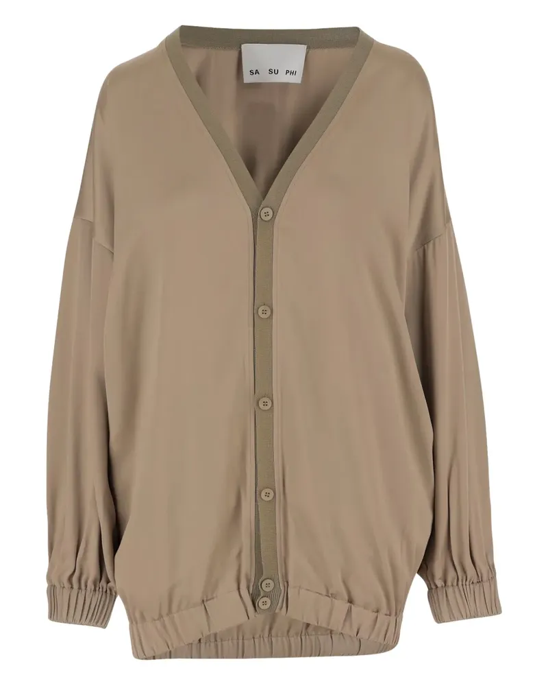 Sa Su Phi Jacke mit V-Ausschnitt - Nude Nude