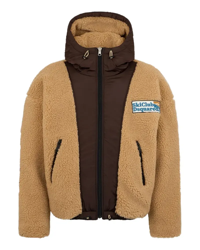 Dsquared2 Wendbare Kapuzenjacke mit Teddy - Nude Nude