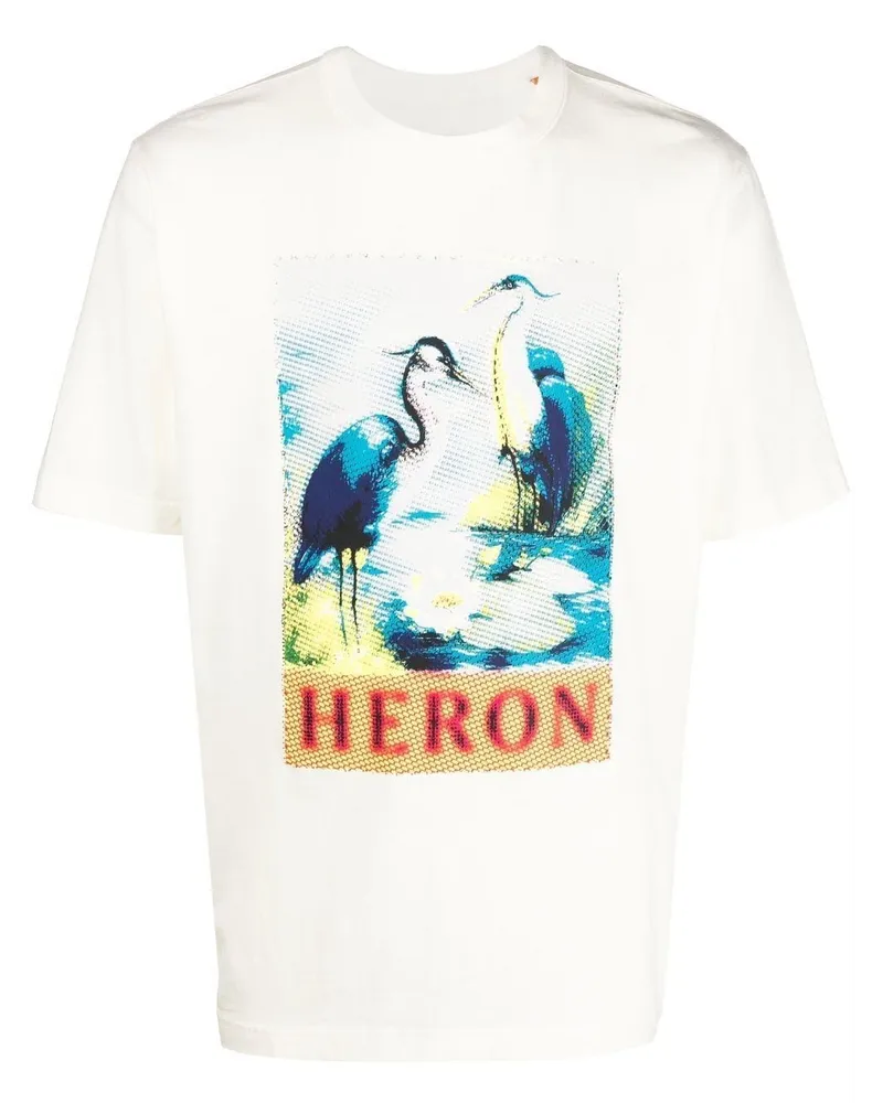 Heron Preston T-Shirt mit Vogel-Print Weiß