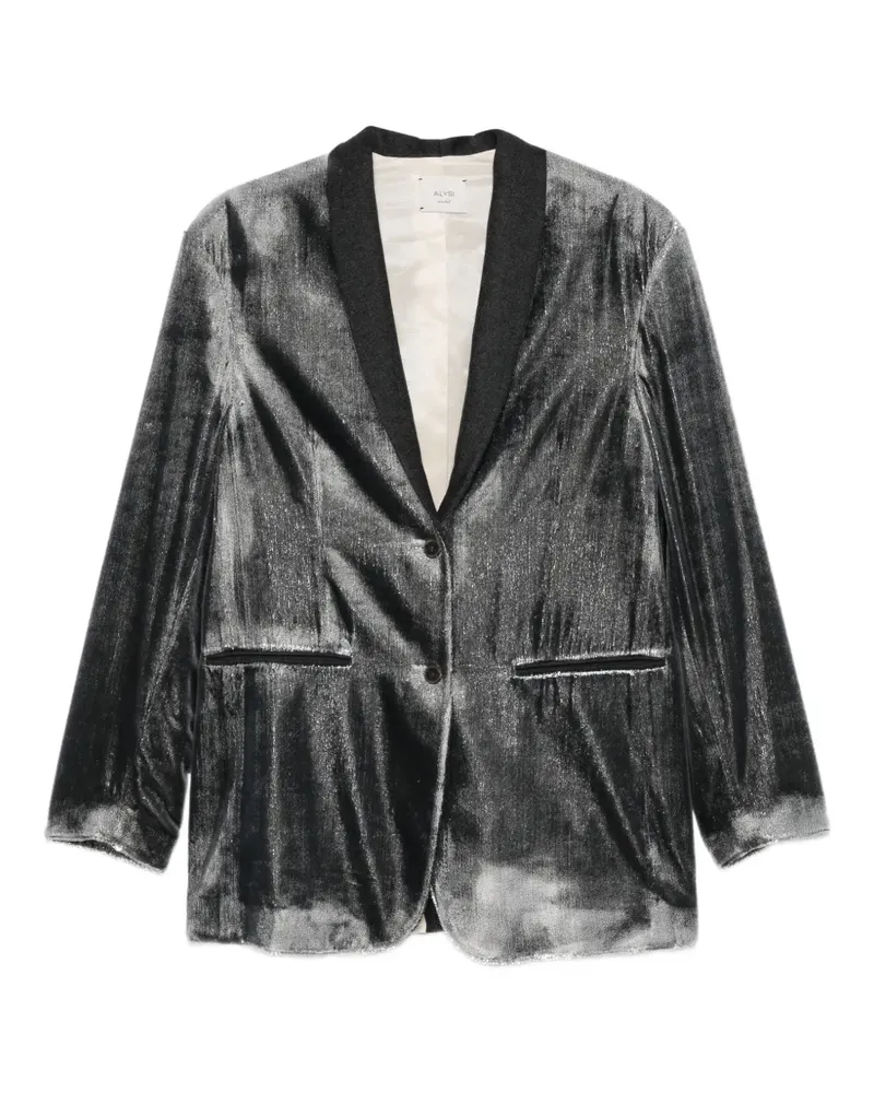 ALYSI metallic-effect shawl-lapel jacket - Grau Grau