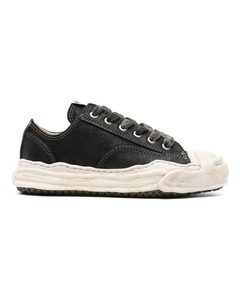 MIHARAYASUHIRO Gewachste Hank OG Sneakers - Schwarz Schwarz