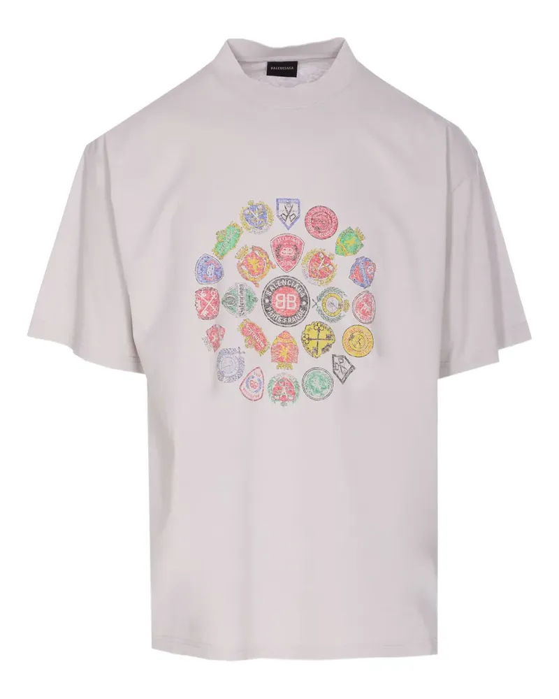 Balenciaga printed crew-neck T-shirt - Grau Grau