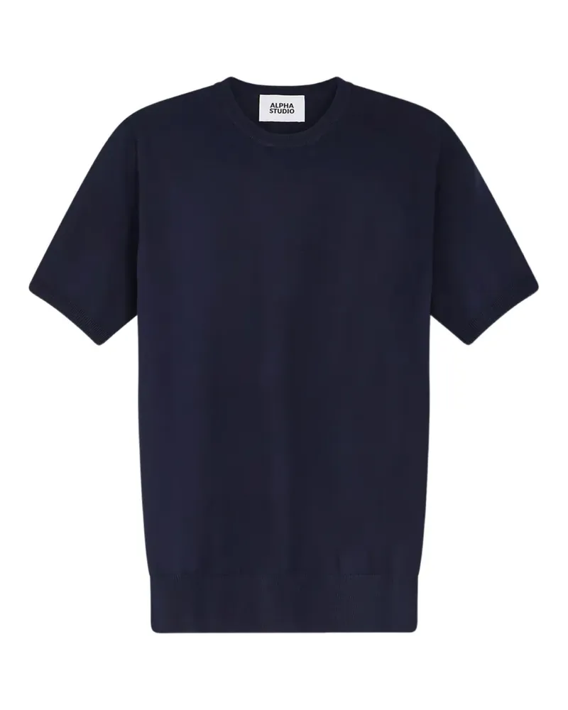 Alpha Studio T-Shirt mit Rundhalsausschnitt - Blau Blau