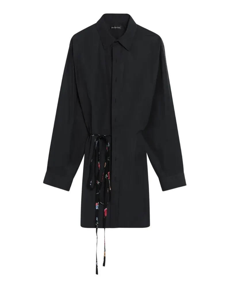 Balenciaga tie-detail mini dress - Schwarz Schwarz