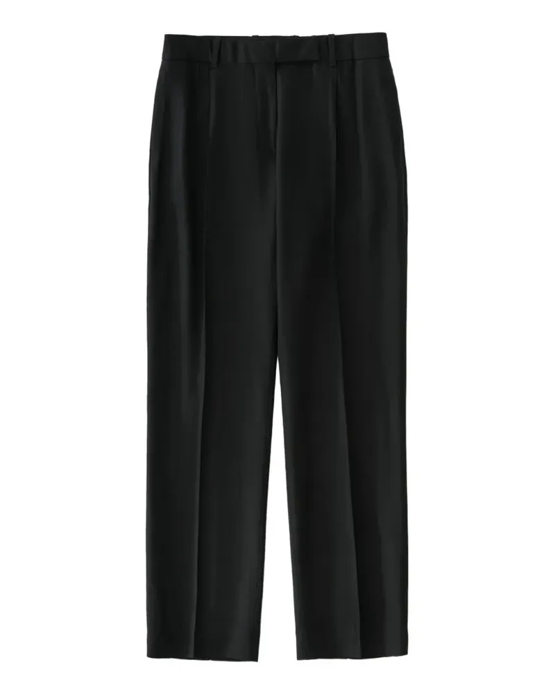 Studio Nicholson Quarte Hose mit Biesen - Schwarz Schwarz