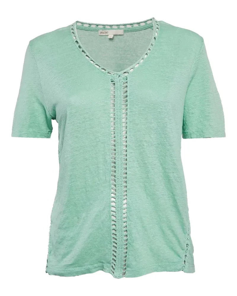 Maje T-Shirt mit gehäkeltem Detail - Blau Blau