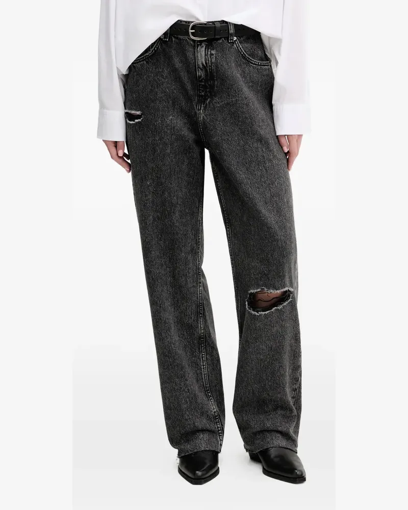 HUGO BOSS Leni distressed knee ripped jeans - Grau Grau