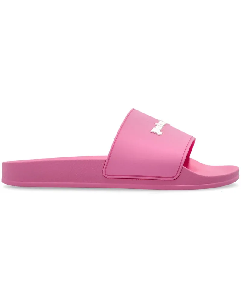 Palm Angels Pantoletten mit Logo - Rosa Rosa