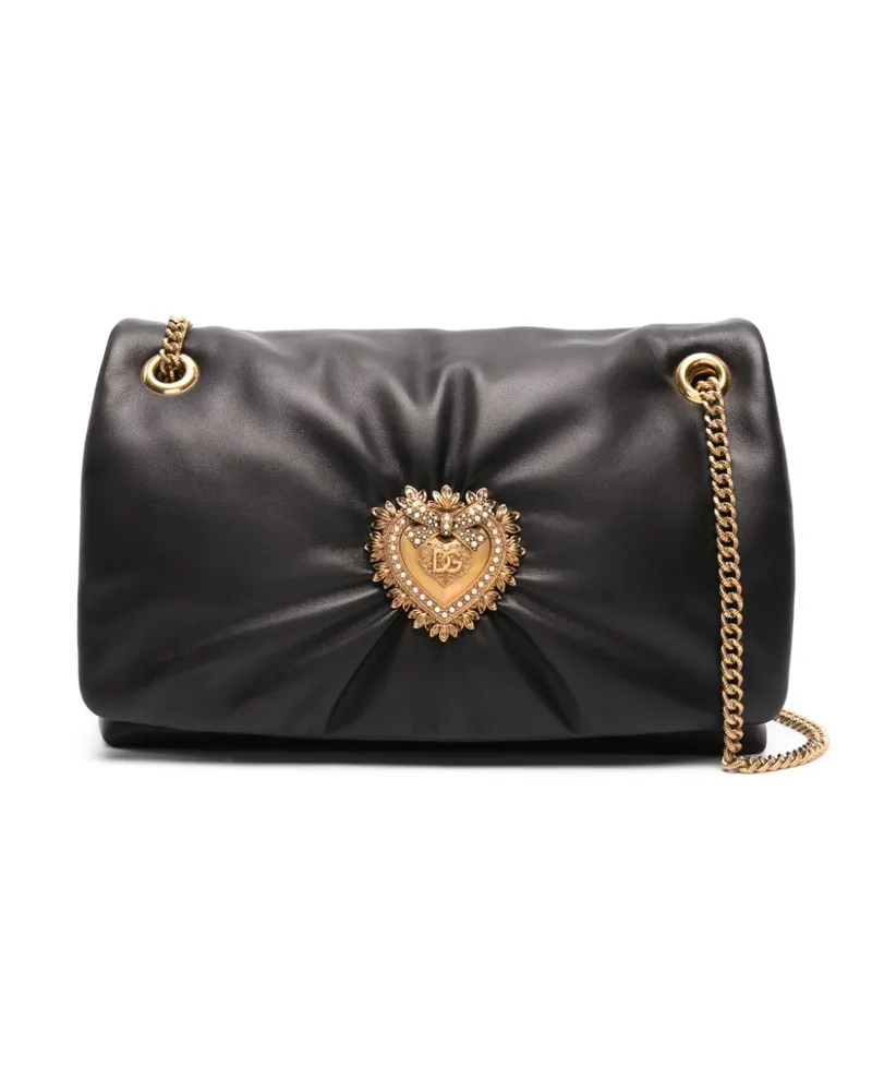 Dolce & Gabbana Mittelgroße Devotion Schultertasche - Schwarz Schwarz