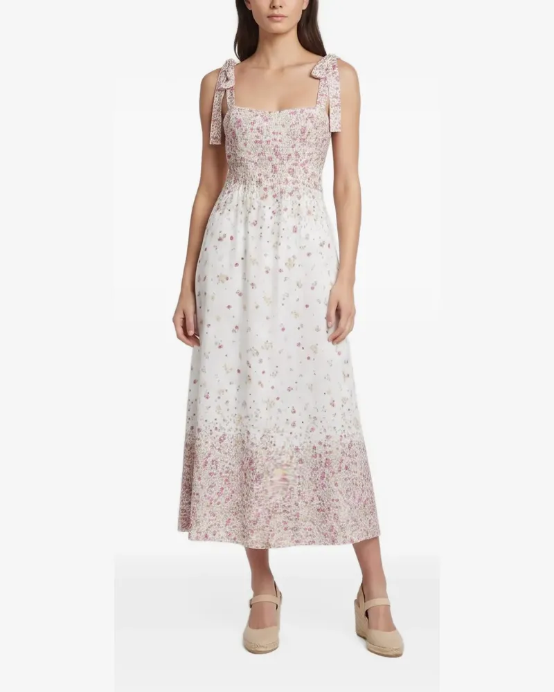 Zimmermann Carnaby floral-print midi dress - Weiß Weiß