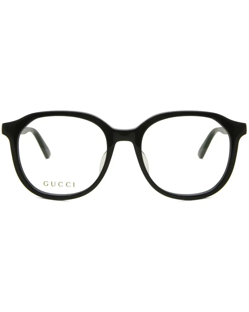 Gucci Brille mit rundem Gestell - Schwarz Schwarz
