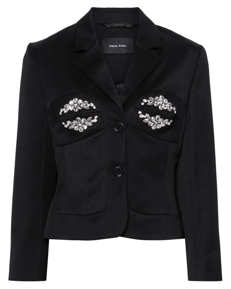 Simone Rocha Blazer mit Kristallen Schwarz