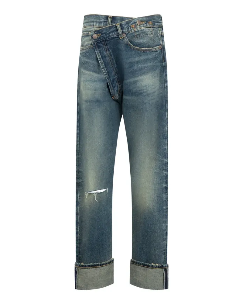 R13 crossover straight-leg jeans - Blau Blau