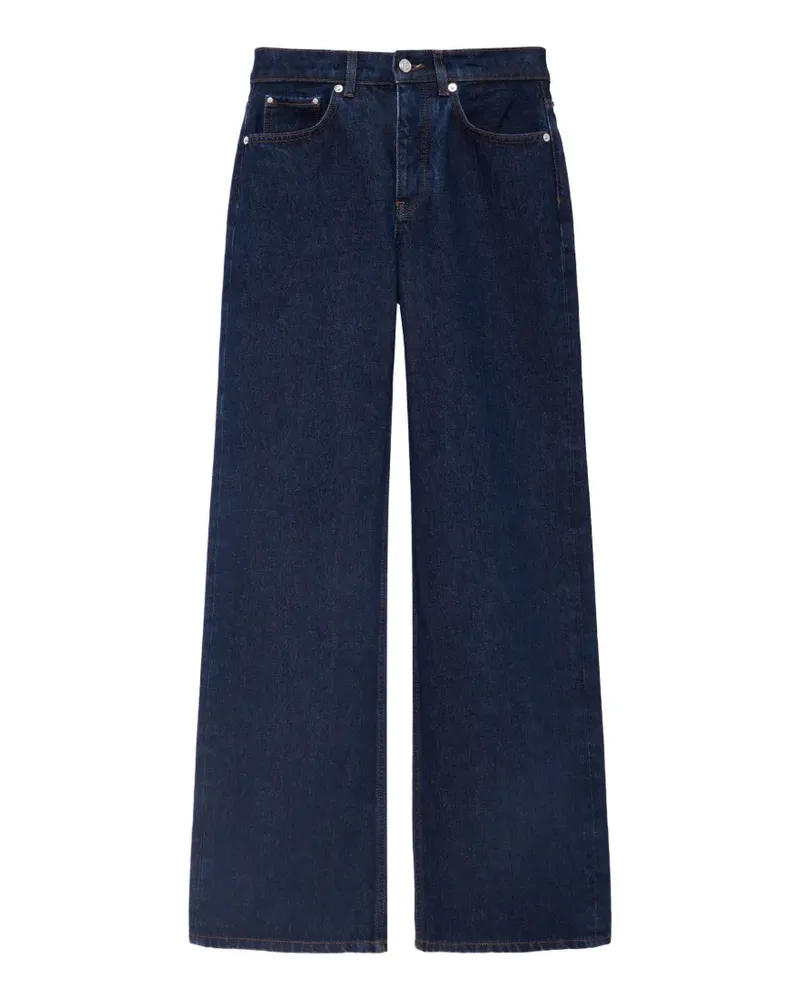 Anine Bing Hugh Jeans mit weitem Bein - Blau Blau