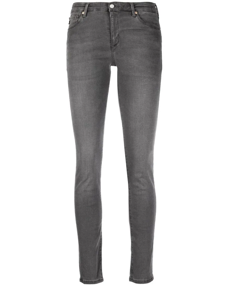 Adriano Goldschmied Skinny-Jeans mit hohem Bund Grau