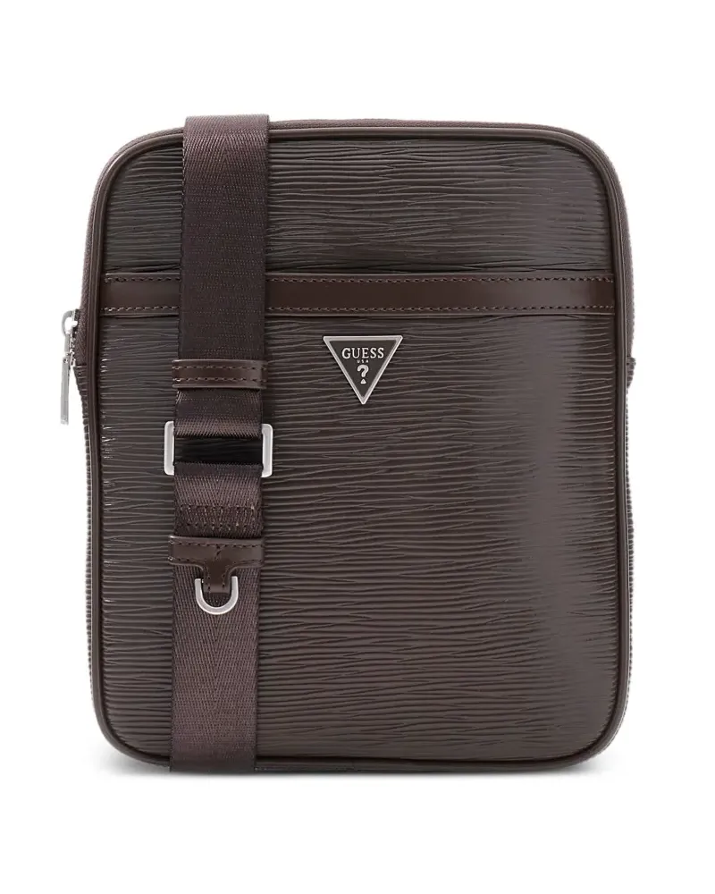 Guess Milano Kuriertasche mit strukturiertem Finish - Braun Braun