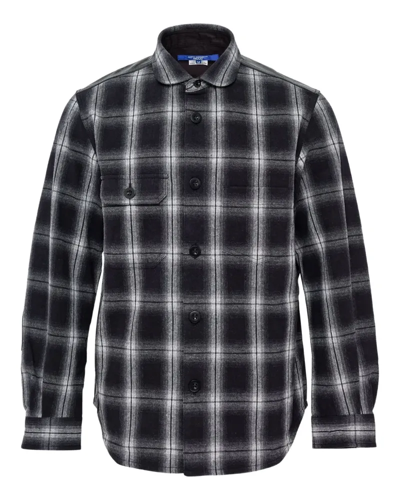 Junya Watanabe checked long-sleeve shirt - Schwarz Schwarz