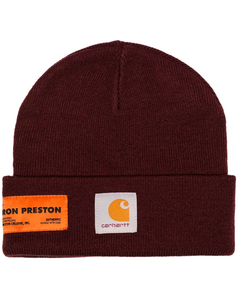 Heron Preston x Carhartt Beanie mit Logo - Rot Rot