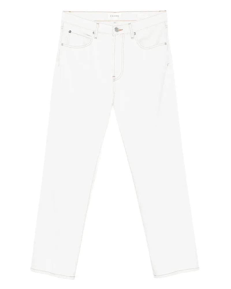 Frame Denim Jeans mit Kontrastnähten - Weiß Weiß