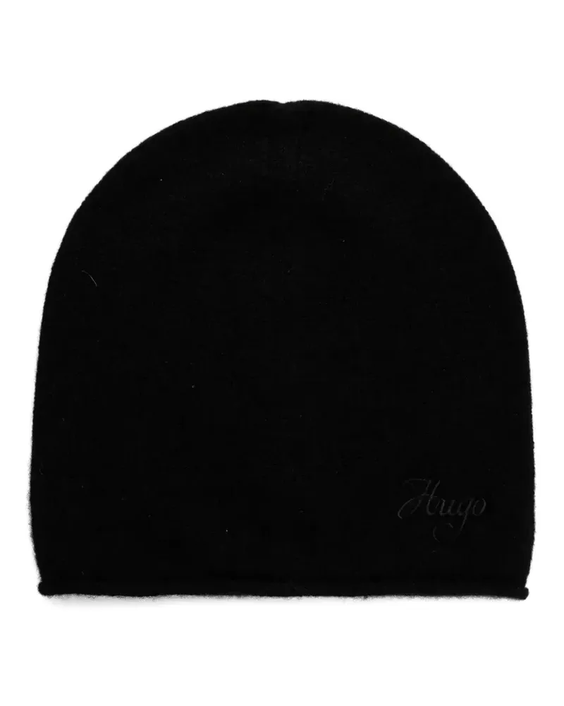 HUGO BOSS logo-detal beanie hat - Schwarz Schwarz