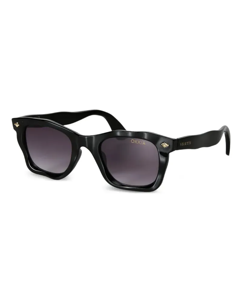 Seletti x Okia Dakota Sonnenbrille mit eckigem Gestell - Schwarz Schwarz