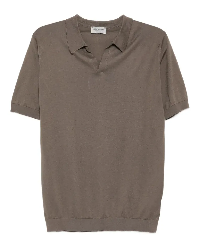 John Smedley Klassisches T-Shirt - Braun Braun