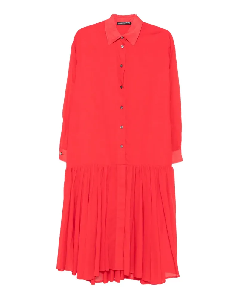Department 5 pleated shirt dress - Rot Rot