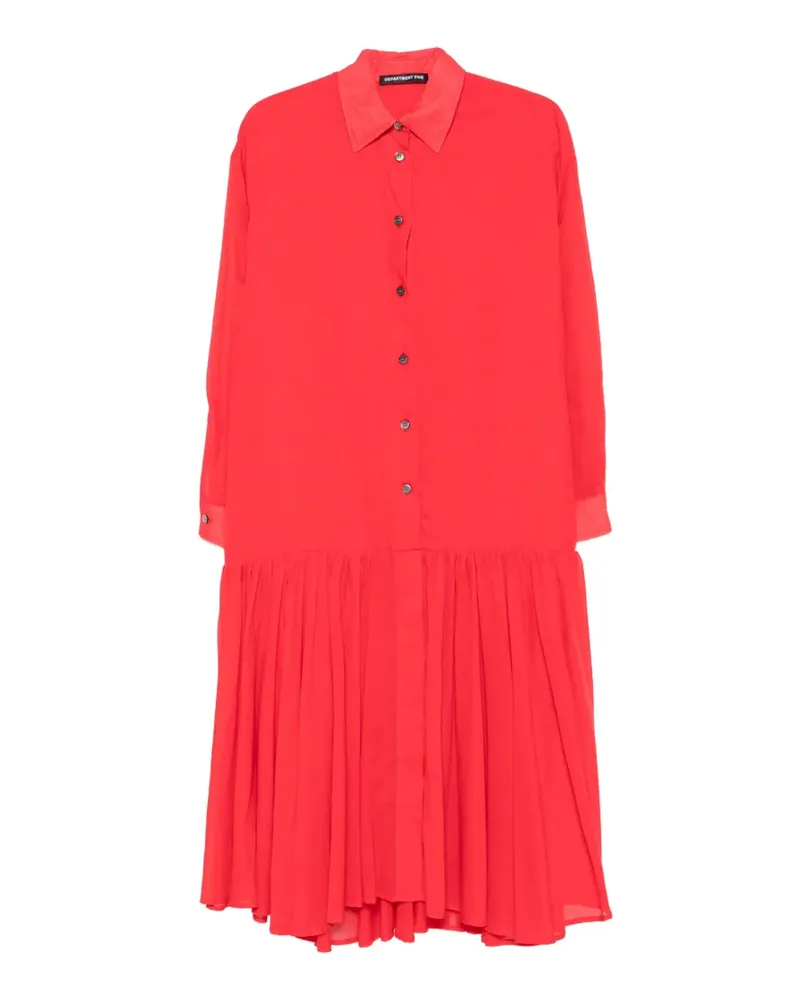 Department 5 pleated shirt dress - Rot Rot