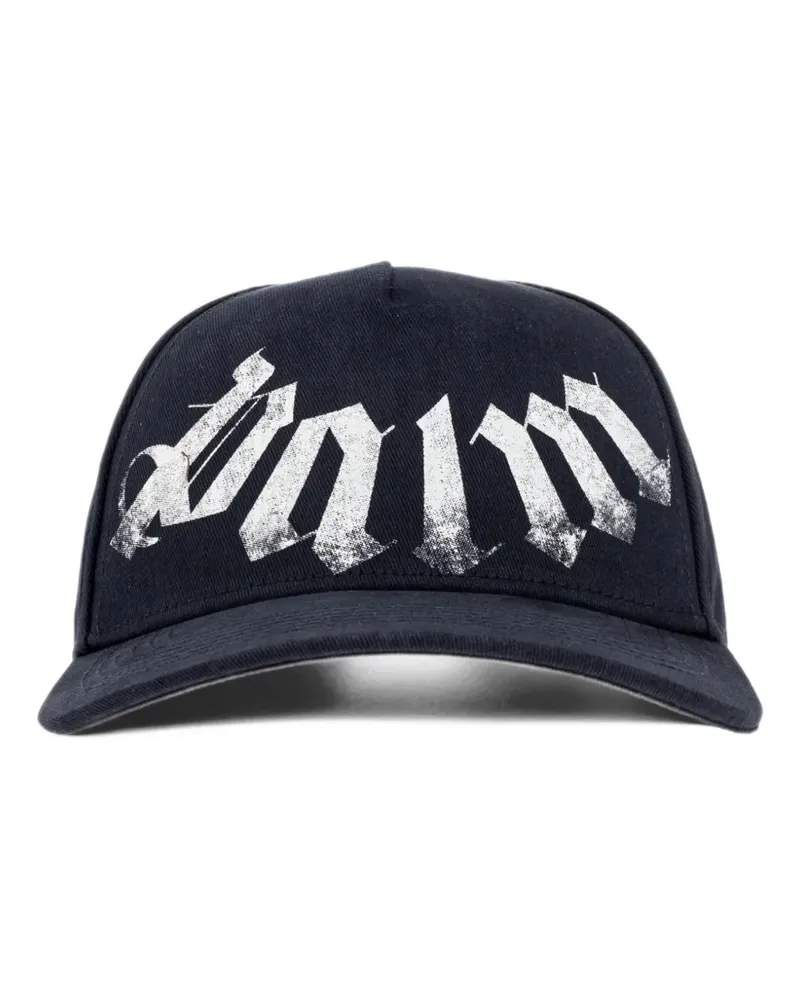 Palm Angels maxi logo baseball cap - Blau Blau