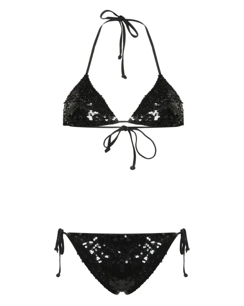 P.A.R.O.S.H. P.A.R.O H. Bikini mit Pailletten - Schwarz Schwarz