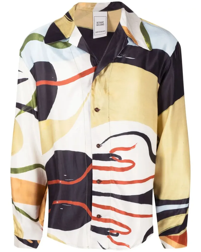 Bethany Williams Hemd mit abstraktem Print - Gelb Gelb