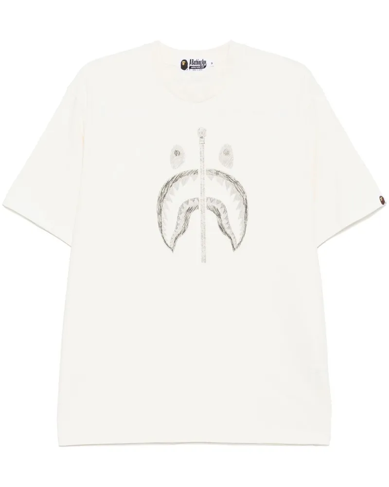 BAPE T-Shirt mit Logo-Print - Nude Nude