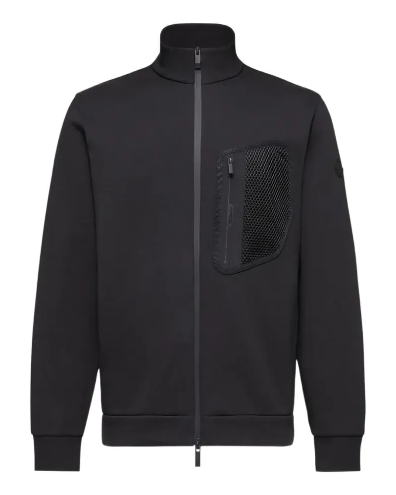 Moncler Sweatshirtjacke mit Mesh-Tasche - Schwarz Schwarz
